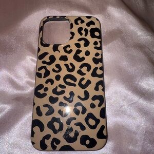 Kate Spade Leopard Print Black and Tan iPhone Case